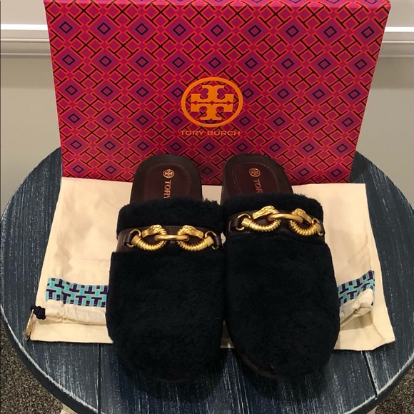 Tory Burch Shearling Clogs - Picture 5 of 8